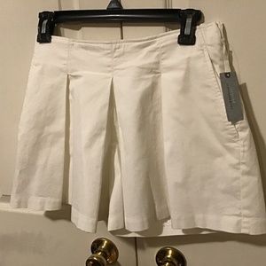 NWT Anthropologie Women Maeve Tennis Skort Skirt Short White Size 0P